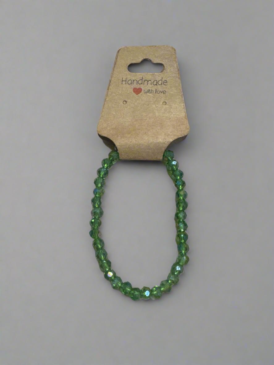 Shimmering Emerald Green Faceted Bracelet
