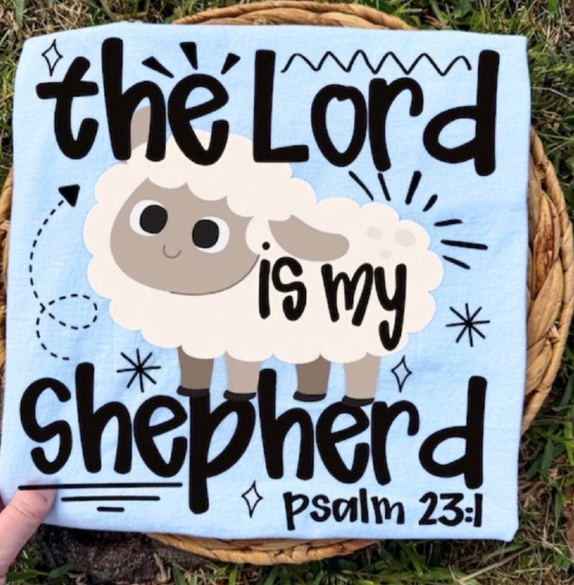 Youth Gildan Softstyle Christian T-Shirt | The Lord Is My Shepherd | Psalm 23:1 Kids Faith Tee