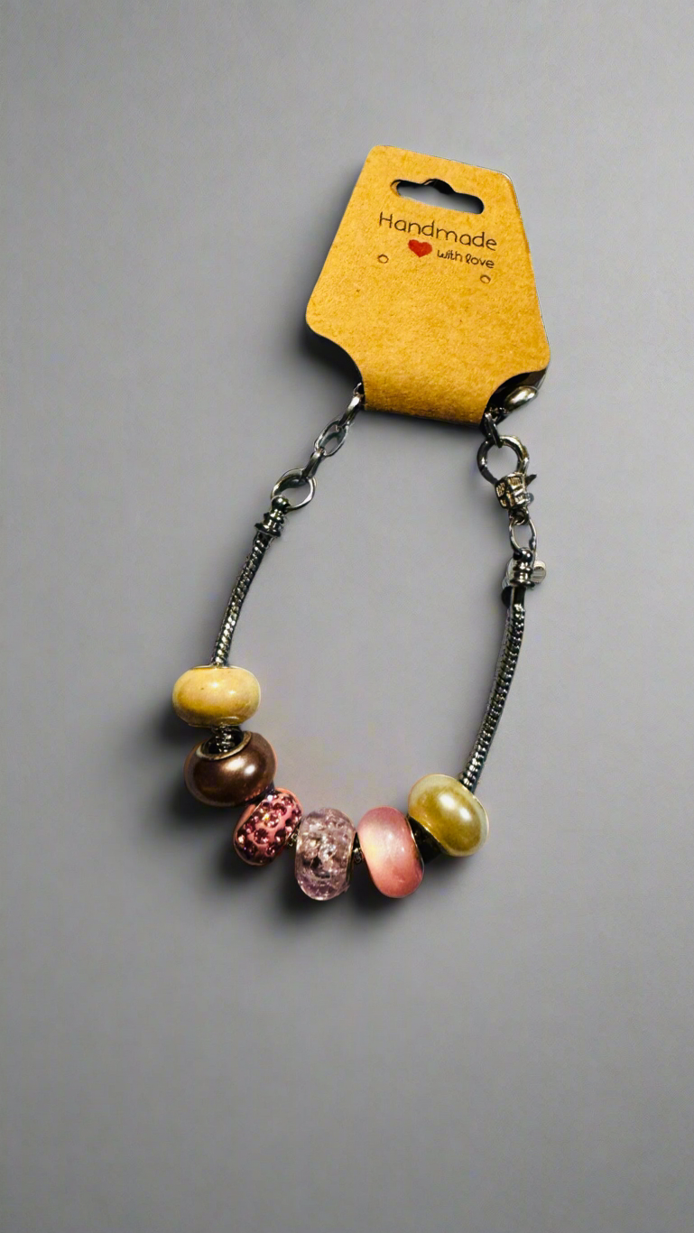 Blush & Rose European Charm Bracelet | Handmade with Love