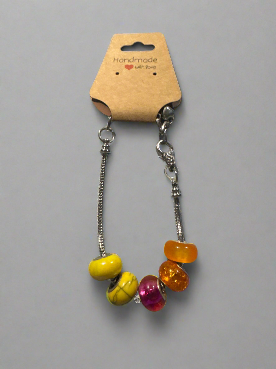 Sunny Citrus European Charm Chain Bracelet