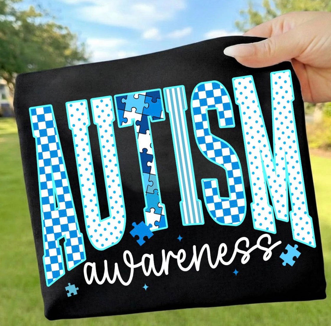 Autism Awareness Shirt – Blue Puzzle Graphic Tee – Autism Mom Shirt – Support & Awareness Tee