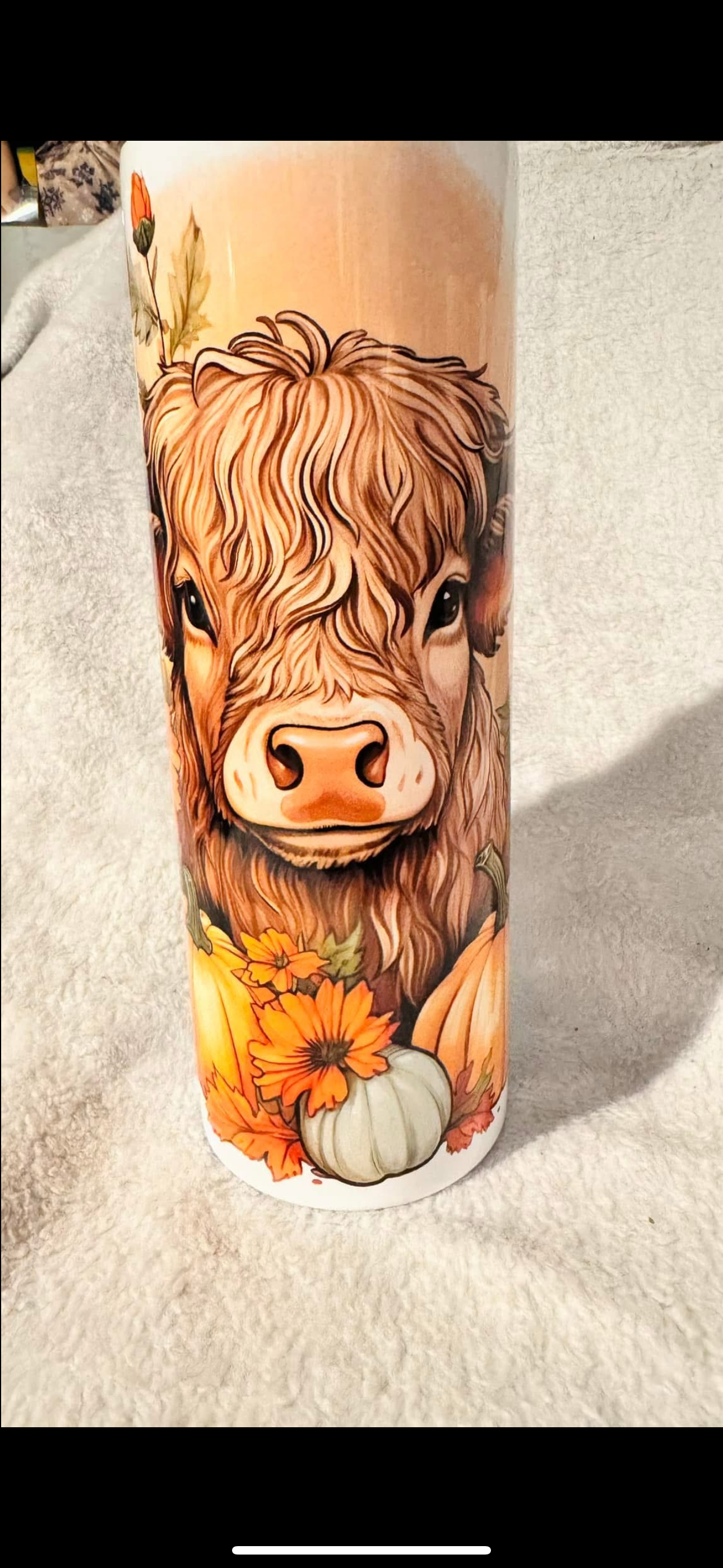 Fall Farmhouse Fun: Highland Cow "Hey There Pumpkin" Tumbler