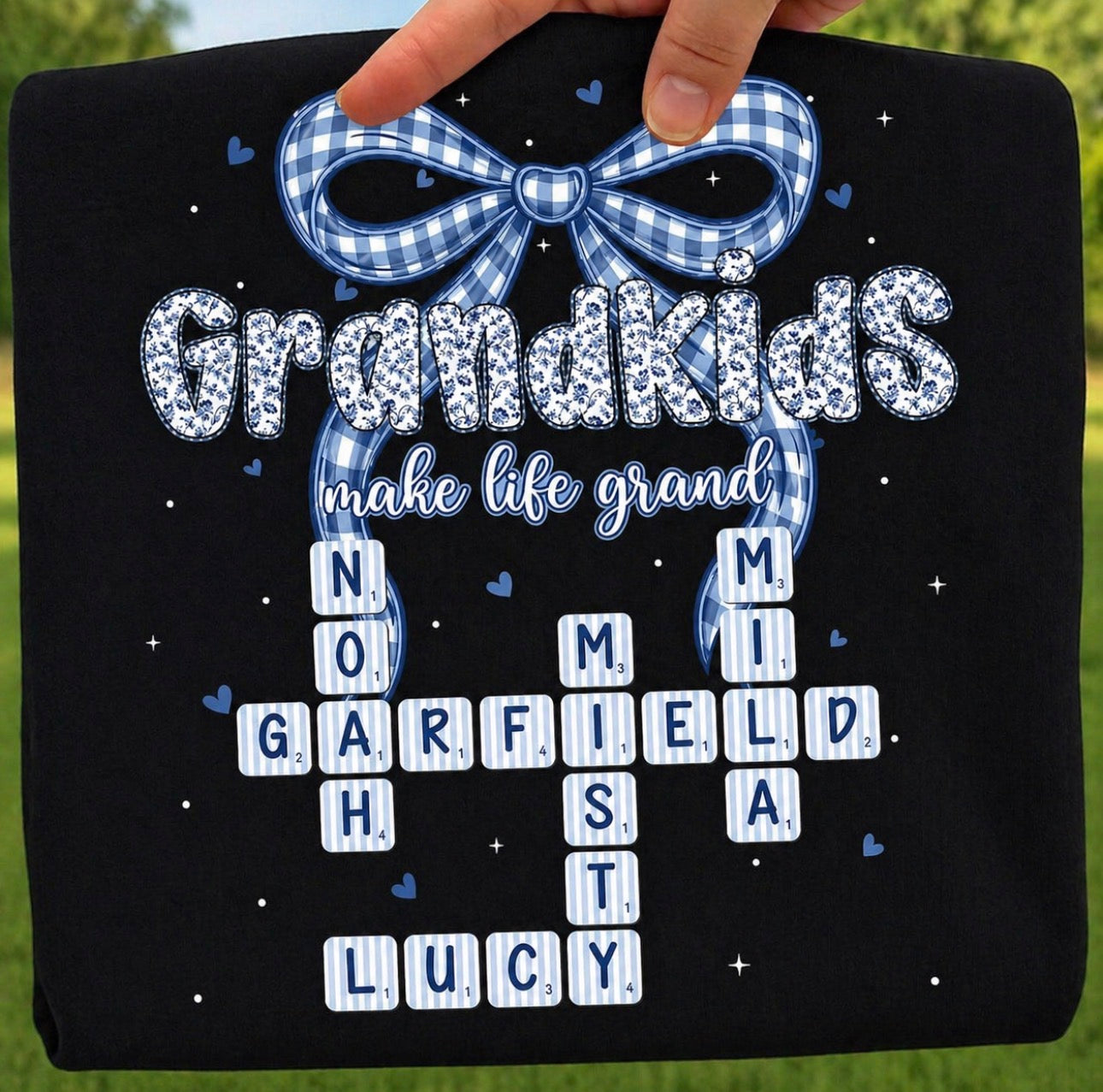 Personalized Grandma Shirt – Grandkids Make Life Grand Shirt – Custom Names Shirt – Grandma Gift – Custom Family Shirt