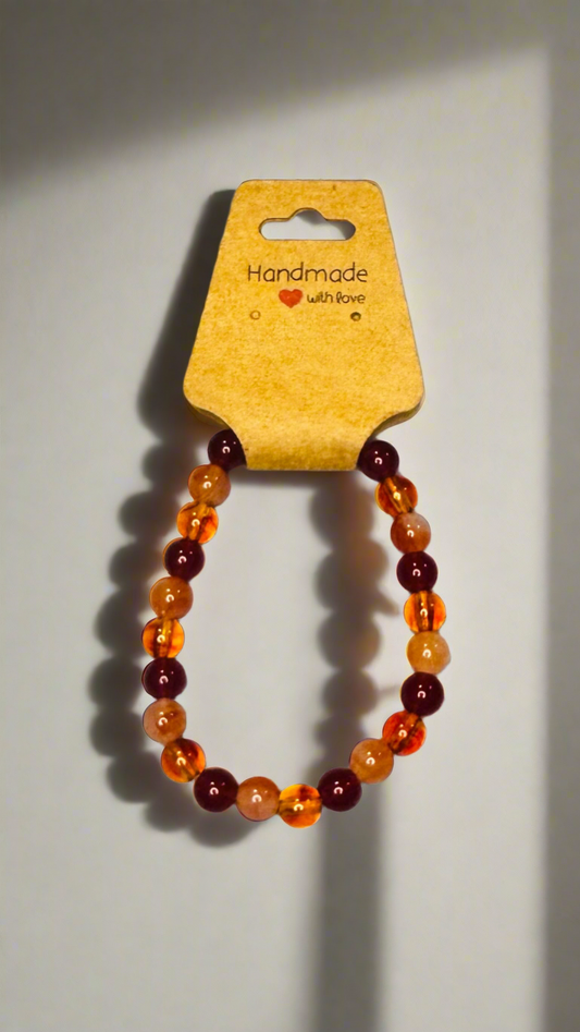 Autumn Sunset Bead Bracelet