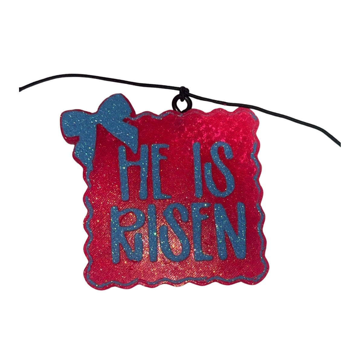 He Is Risen Mahogany Teakwood Freshie