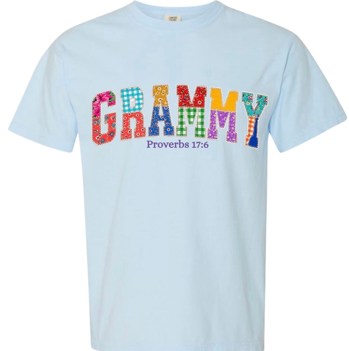Comfort Colors Tee Grammy Patchwork