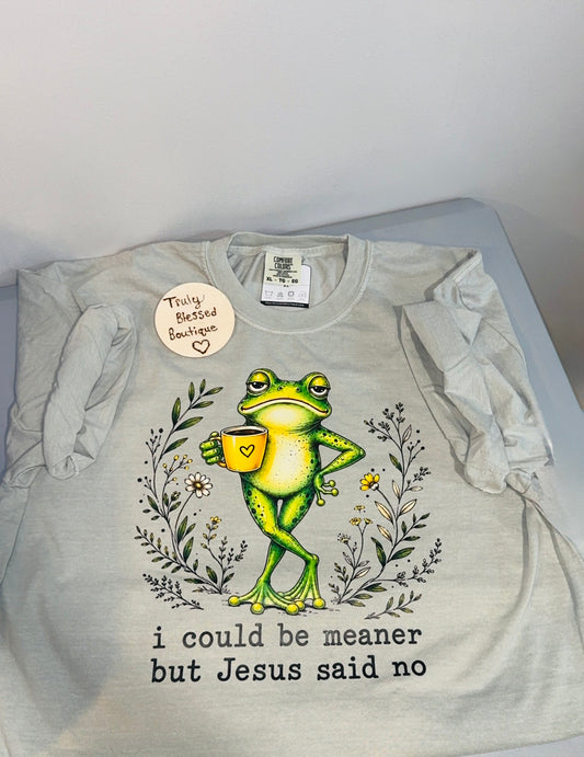 I Could Be Meaner But Jesus Said No Comfort Colors T-Shirt
