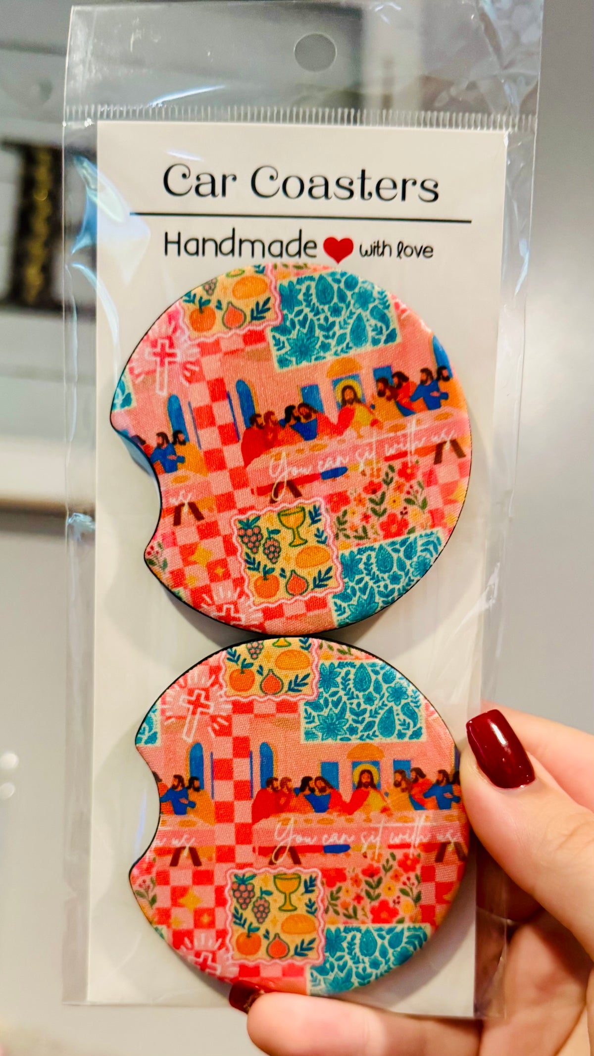 You Can Sit With Us Car Coaster Set