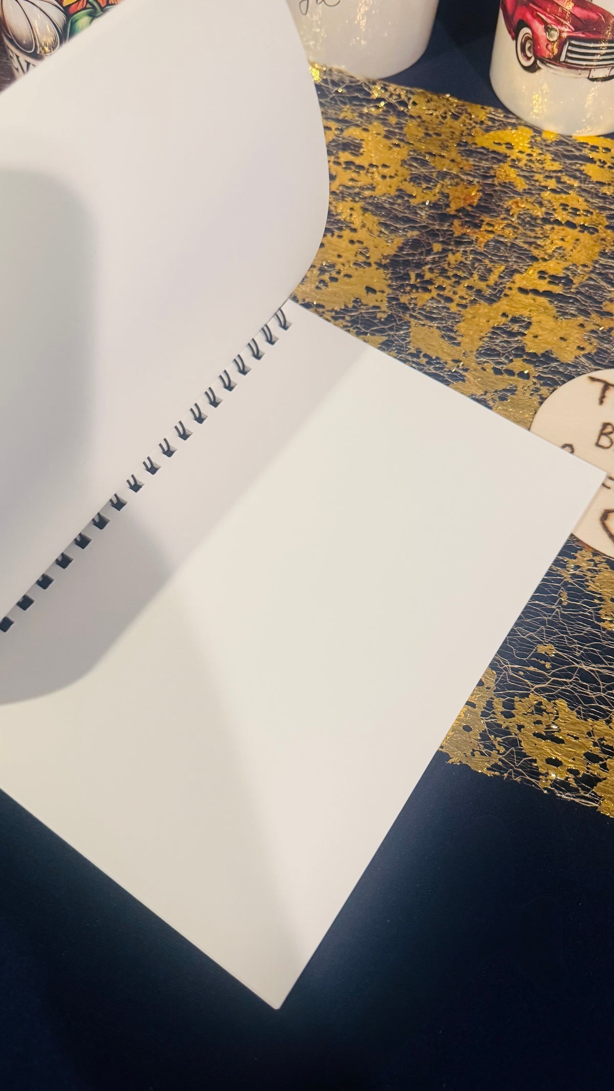 Jesus Loves You Gold Cross Handmade NoteBook