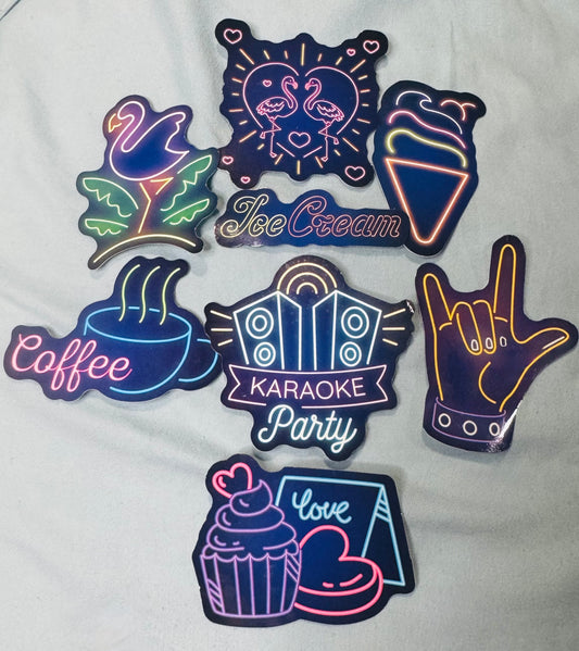 Neon Aesthetic Sticker Bundle Mystery