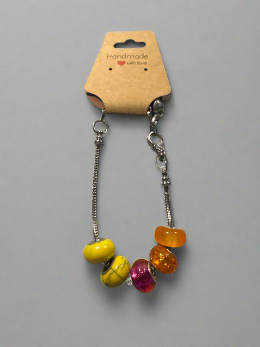 Sunny Citrus European Charm Chain Bracelet