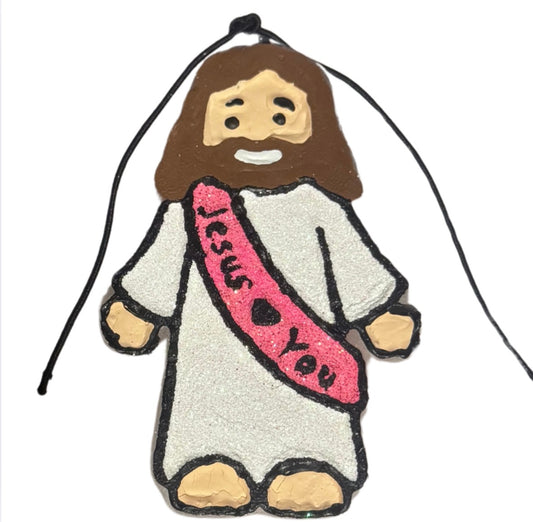 Jesus Loves You Champagne Toast Freshie