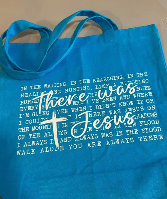 🛍️ There Was Jesus Tote Bag | Christian Faith Tote