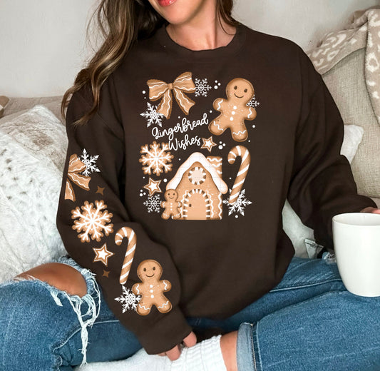 Gingerbread Wishes Holiday Sweatshirt Pre-Order