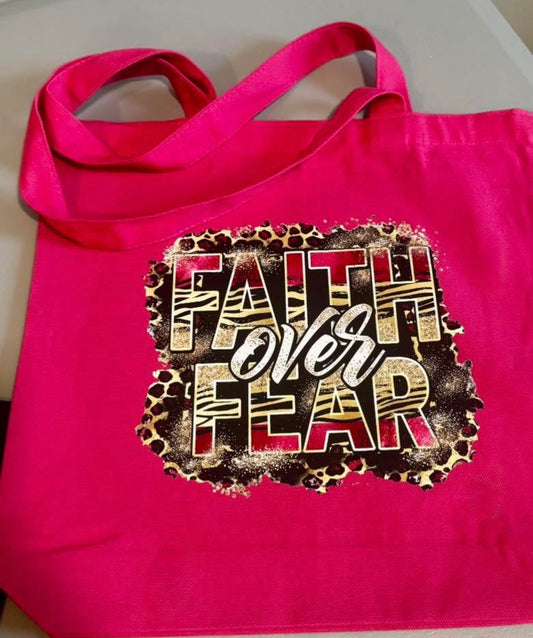 🛍️ Faith Over Fear Tote Bag | Christian Inspirational Tote