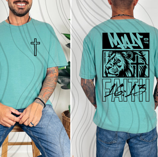 Man of Faith - Lion Graphic T-Shirt Pre-Order
