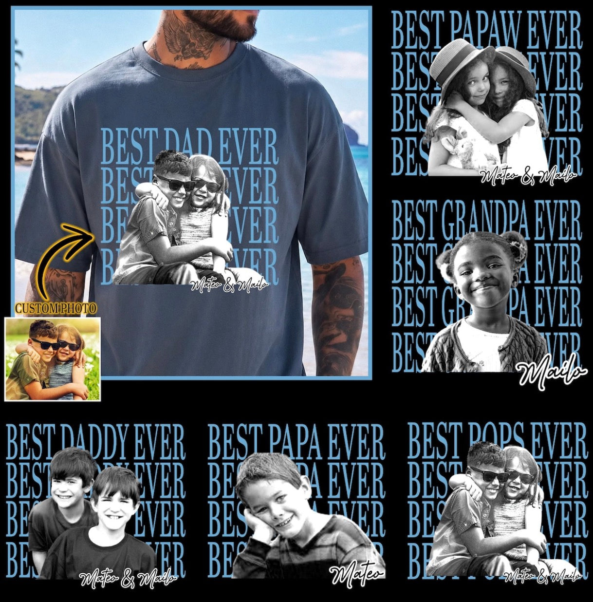 Custom Photo Dad Shirt | Personalized Father’s Day Tee | All Styles
