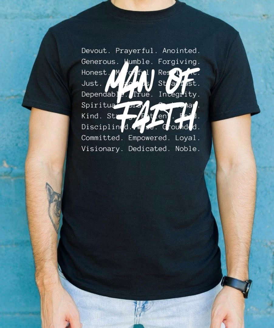 Man of Faith Christian Shirt | Biblical Man Values Shirt | Christian Men’s Faith Apparel | Christian T-Shirt, Hoodie, Sweatshirt