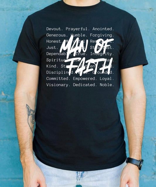 Man of Faith Christian Shirt | Biblical Man Values Shirt | Christian Men’s Faith Apparel | Christian T-Shirt, Hoodie, Sweatshirt